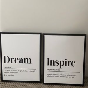 Two wall decor canvases!